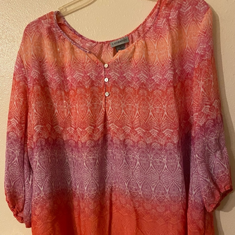 Catherine's semi-sheer dressy top